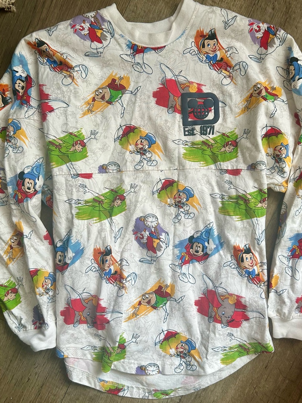 Disney Parks disney world Ink & Paint Spirit Jersey Cotton Pinocchio Mickey XS